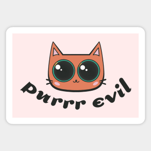 Purrr Evil Orange Cat Sticker